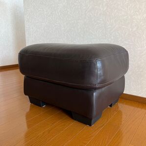 IDC 大塚家具 オットマン スツール 本革 レザー ブラウン 美品 ソファ