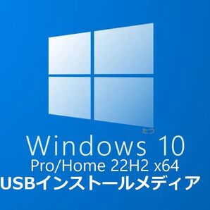 Windows 10 Pro/Home 22H2 x64 USBインストールメディア