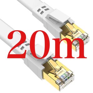 CAT8 LANケーブル カテゴリー8 ウルトラフラットケーブル 40Gbps/2000MHz ランケーブル 20m