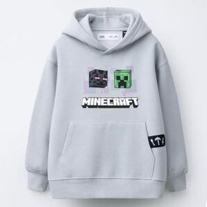 ZARA MINECRAFT マインクラフト パーカー グレー 122cm