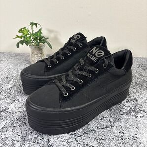 美品 NO NAME ノーネーム 厚底スニーカー ブラック レディース 38 スニーカー