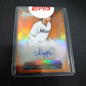 2022 Bowman Sterling Yiddi Cappe autograph /75 直筆サインカード