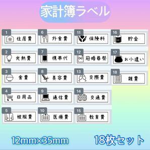 家計簿振り分け 袋分け アイコン入り ラベルシール