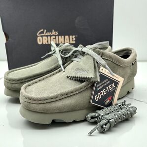【新品】クラークスオリジナル ワラビー Wallabee ブーツ ゴアテックス GTX EU39 24.5 グリーン スエード