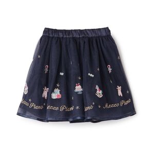 メゾピアノ新品新作タグ付きくるみ割り人形刺しゅうチュールスカート100