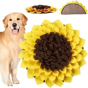 ノーズワークマット 給餌マット 犬 アクティビティマット 犬嗅ぎマット 向日葵