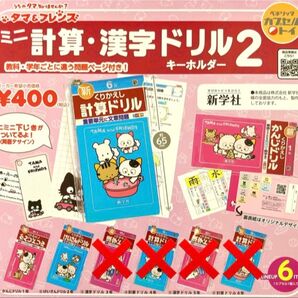 1年 2年 タマ&フレンズ ミニ計算・漢字ドリル キーホルダー 2 ガチャ ミニチュア 計算ドリル 漢字ドリル