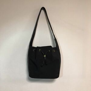 * Ralph Lauren Ralph Lauren lady's shoulder bag 80 period Vintage goods black (BLK) beautiful goods secondhand goods 