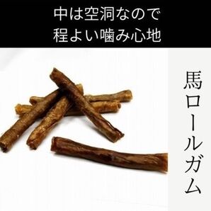 〈無添加おやつ〉馬ロールガム(60g)【犬用】ペット おやつ モンゴル馬肉 横隔膜