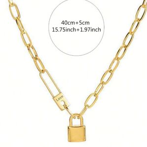 ロックペーパークリップチェーン(金色)(メンズ レディース)975,525