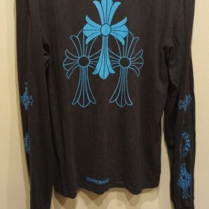 本日削除 CHROME HEARTS クロムハーツ ポケットTシャツ セメタリークロス ホースシュー 長袖 Mサイズ