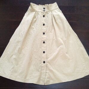 And Search スカート フレアスカート Aラインスカート ベージュ