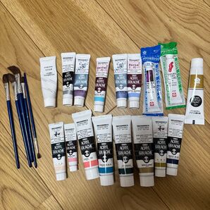 アクリルガッシュ アクリル絵の具 絵の具 ターナー 筆 ファーストアート 17本セット