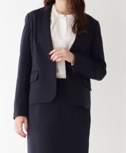 index Carremanポンチテーラードジャケット ネイビー Lサイズ