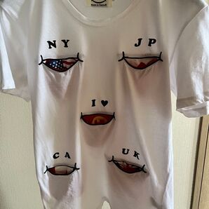 UP! SMILE アップスマイル Tシャツ 国旗デザイン 白 Mサイズ