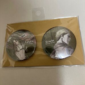 進撃の巨人 缶バッジ リヴァイ&エルヴィン アニメイト