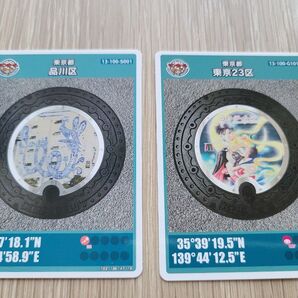 匿名配送【新品未使用2枚セット】マンホールカード 東京23区 品川区 セーラームーン 月野うさぎ 天王洲 壁画アート 淺井裕介