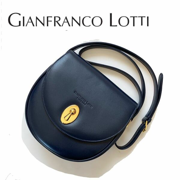 【送料込み】【未使用】GIANFRANCO LOTTI ジャンフランコ ロッティ　バッグ　レザー　本革　ショルダーバッグ ターンロック レディース