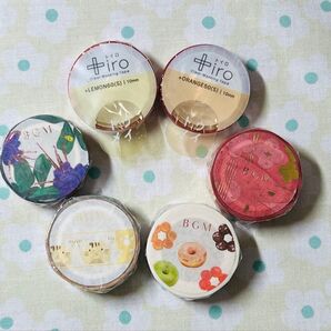 【お買い得!テープセット】BGM マステ トイロ クリアマステ 6点セット