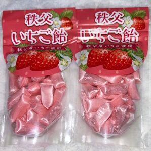 待望の限定再販!秩父いちご飴2袋☆高級秩父産イチゴ使用☆即購入可能【クーポン使用可能です!】ポスト投函