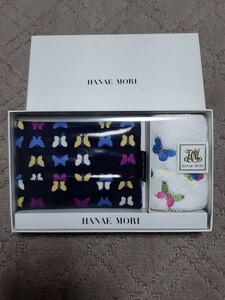 新品☆HANAE MORI　ギフトセット タオルハンカチ&ティッシュケース