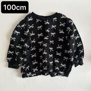 petit main 100cm トレーナー スウェット 長袖 黒