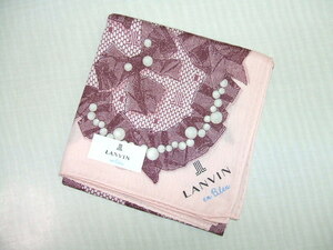 値下げ♪1点もの〓LANVIN en Bleu〓new★ハンカチ〓デパート購入品★日本製〓未使用新品