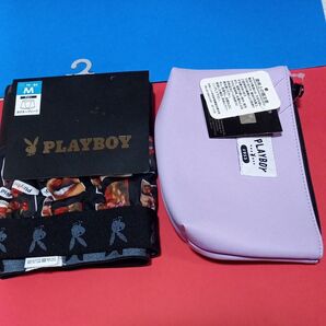 PLAYBOY ボクサーブリーフ Mサイズ & ポーチ セット