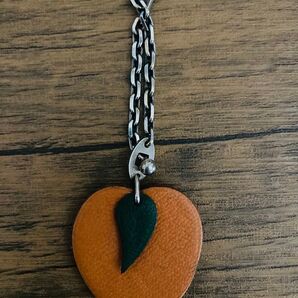 エルメス HERMES アプリコット レザーキーリング