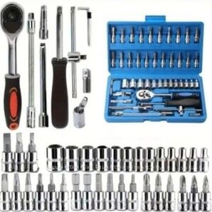 新品 高品質クロムバナジウム鋼 ソケットレンチツールセット 高トルクレンチセット 延長バー付き 家庭用DIY工具 修理キット