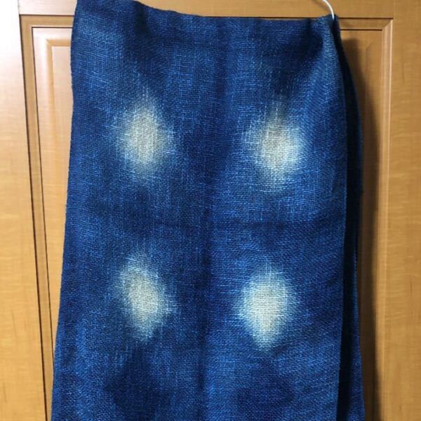 藍染 手染め 1点もの 大判ストール