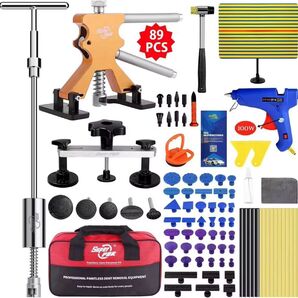 【新品】スーパーPDR デントリペアキット デントリペアセット デントリペアツール Pro 車へこみ修理 凹み 補修 89pcs