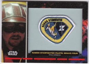 【BRAVO FOUR/RYA KIRSCH】2012 Star Wars Galactic Files Patches #PR8 NABOO STARFIGHTER PILOTS