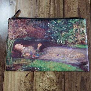 名画 オフィーリア ミレー ポーチ メイクポーチ マスクポーチ 化粧ポーチ アート 絵画