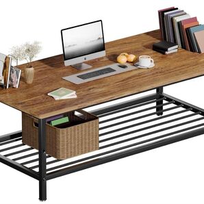 ローテーブル テーブル 一人暮らし リビングテーブル 机 低い 幅80 第2層ストレージ 耐摩耗性と防水性 (M80*40*38)