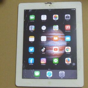 iPad 第2世代 Wi-Fi+Cellular ホワイト 32GB 判定◯ iPadを探すを解除して初期化済 画面割れジャンク品