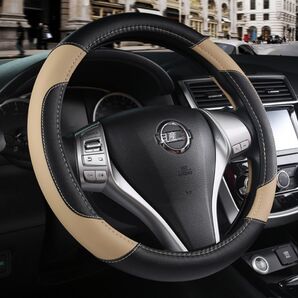 再入荷!ベージュ ハンドルカバー ステアリングカバー おしゃれ 普通車 軽自動車 汚れ・傷防止