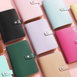 ブルー 貯金手帳 貯金管理 家計簿 100万 ファイル お札 収納 バインダー 韓国