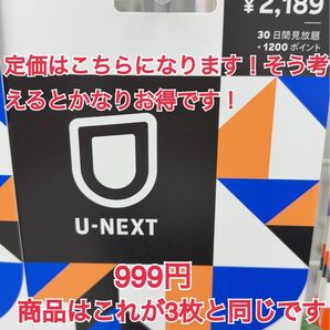 U-NEXT ユーネクスト6600円分 3ヶ月無料 3600ポイント付与 3〜4人利用可能 映画館2本無料 アダルトも可