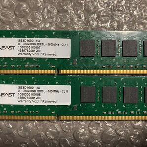 DDR3L-1600(PC3L-12800) デスクトップPC用メモリー 8GB×2枚 16GB【SUNEAST】②
