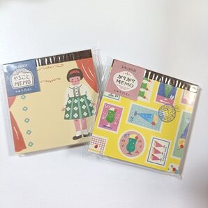 古川紙工《レトロ日記 メモブロック やることMEMO 女の子》《レトロ日記 ガラガラMEMO キイロ 》2冊セット