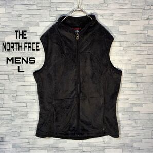 【USA古着】ノースフェイスボアフリースベストL相当 ブラック ブランドタグ レイヤード