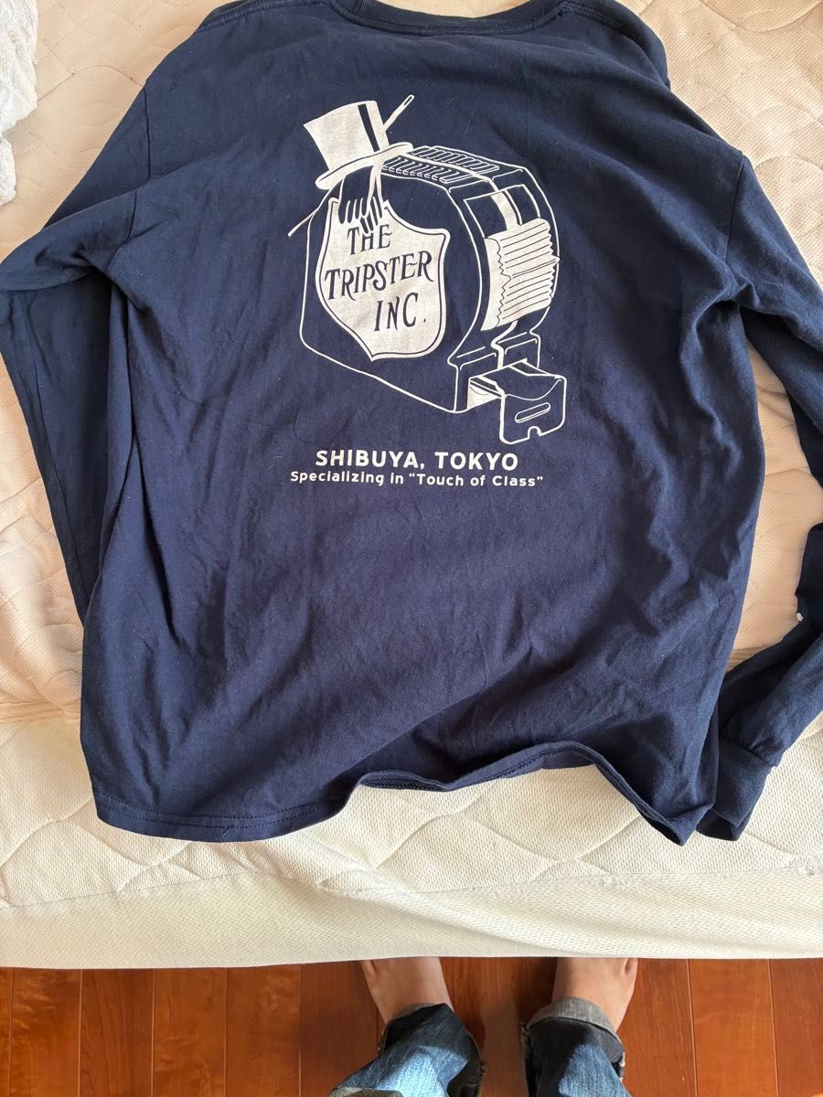 TRIPSTER トリップスター プリント Tシャツ 長袖 Lサイズ ネイビー　野村訓市　dickies ファミマ　ポケット