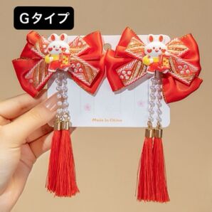 (残わずか) 正月や七五三、桃の初節句、お宮参りなどで使える和柄 着物柄ヘアアクセサリー 髪飾り和装