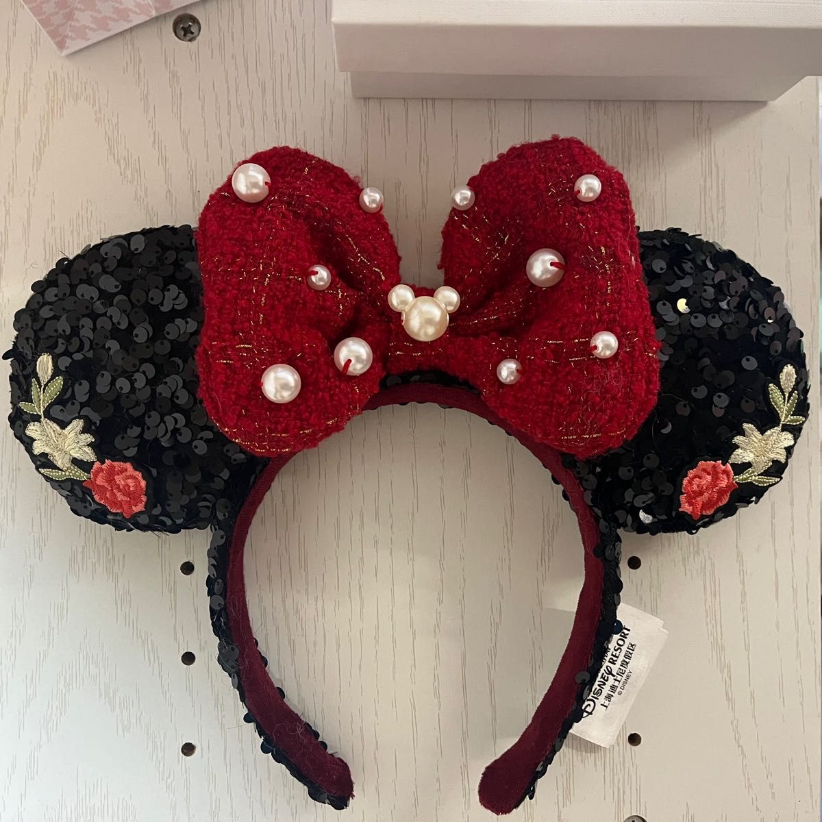 上海ディズニー　ミニー　カチューシャ