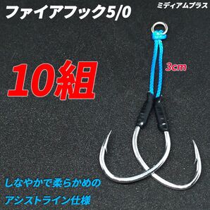 アシストフック ファイアフック5/0 ミディアムプラス 10組セット