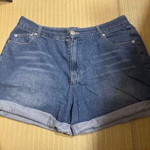 大きいサイズ アベイル デニムショートパンツ
