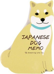 アニマルダイカットメモ♪5柄入り　ジャパニーズドッグ　柴犬