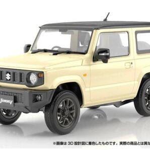 【初回限定版のツートン】アオシマ 楽プラ スナップカー No.03-CIJB64 ジムニー 2018 シフォンアイボリーメタリック