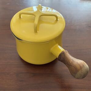 DANSK、ダンスク、ホーロー、ソースパン、イエロー、片手鍋 、13cm 蓋付き